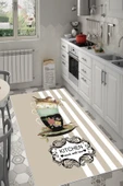 Makinede Yıkanabilir Leke Tutmaz  Vizon Dot Keçe Kaymaz Taban Kıtchen Mutfak Saçaksız Halı LB207  ÇOKLU 80 x 200 thumbnail 3