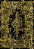 Makinede Yıkanabilir Leke Tutmaz  Gold Dot Keçe Kaymaz Taban Vintage Göbekli Salon Saçaksız Halı E4173  GOLD 100 x 300 - 2