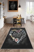 Makinede Yıkanabilir Leke Tutmaz  Multi Dot Keçe Kaymaz Taban Love Mutfak Saçaksız Halı LB233  ÇOKLU 200 x 300 thumbnail 2