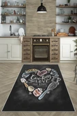 Makinede Yıkanabilir Leke Tutmaz  Multi Dot Keçe Kaymaz Taban Love Mutfak Saçaksız Halı LB233  ÇOKLU 200 x 300 thumbnail 5