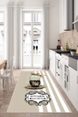 Makinede Yıkanabilir Leke Tutmaz  Vizon Dot Keçe Kaymaz Taban Kıtchen Mutfak Saçaksız Halı LB207  ÇOKLU 80 x 150 thumbnail 4
