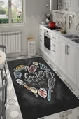 Makinede Yıkanabilir Leke Tutmaz  Multi Dot Keçe Kaymaz Taban Love Mutfak Saçaksız Halı LB233  ÇOKLU 200 x 300 thumbnail 3