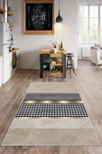 Makinede Yıkanabilir Leke Tutmaz  Vizon-Multi Dot Keçe Kaymaz Taban Modern Mutfak Saçaksız Halı LB106-3  ÇOKLU 200 x 300 - 2