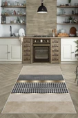 Makinede Yıkanabilir Leke Tutmaz  Vizon-Multi Dot Keçe Kaymaz Taban Modern Mutfak Saçaksız Halı LB106-3  ÇOKLU 200 x 300 - 5