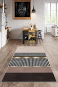 Makinede Yıkanabilir Leke Tutmaz  Pudra-Multi Dot Keçe Kaymaz Taban Modern Mutfak Saçaksız Halı LB106-1  ÇOKLU 80 x 200 thumbnail 3