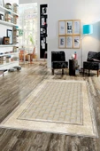 Makinede Yıkanabilir Leke Tutmaz  GOLD Dijital Baskılı Pvc Taban Kaymaz Halı MN152-0  100 x 200 GOLD - 1