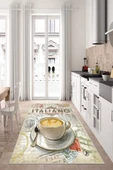 Makinede Yıkanabilir Leke Tutmaz  Multi Dot Keçe Kaymaz Taban Italıano Vıntage Mutfak Saçaksız Halı LB203  ÇOKLU 160 x 230 thumbnail 4
