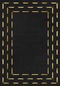 Makinede Yıkanabilir Leke Tutmaz  Siyah Dot Keçe Kaymaz Taban Modern Salon Saçaksız Halı B1258  SİYAH 100 x 200 - 2