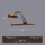 Arte Eskitme Gold Tablo Aplik - 3