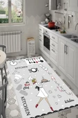 Makinede Yıkanabilir Leke Tutmaz  ÇOKLU Kaymaz Taban Dot Mutfak Halısı TA056  ÇOKLU 80 x 300 thumbnail 2