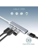 USB ÇOĞALTICI ÇOKLAYICI 4 PORT USB 3.0 HUB SLİM ADAPTÖR SPLİTTER PC LAPTOP NOTEBOOK IÇİN 20 CM thumbnail 2