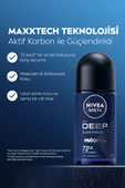 NIVEA MEN Erkek Roll-on Deodorant Deep Dimension Aktif Karbon 50ml, 72 Saat Anti-perspirant Ter Koruması - 4