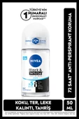 NIVEA Kadın Roll-on Deodorant Black&White Invisible Pure 50ml, 72 Saat Anti-perspirant Ter Koruması - 1