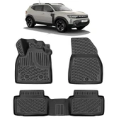 Rizline Renault Duster Eco G & E-Tech Full Hybrit 4x2 2024 Sonrası  3D Havuzlu Paspas Siyah thumbnail 1