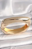 Pirinç Gold Renk Kare Model Kadın Kelpeçe - 1