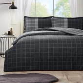 Özdilek King Size Fitted Çarşaf Ranforce Nevresim Takımı Nera Siyah - 1