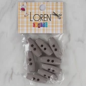 Loren Crafts gri 8 li çoban düğmesi - 61 thumbnail 1