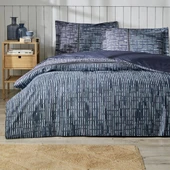 Özdilek King Size Fitted Çarşaf Ranforce Nevresim Takımı Modra Mavi - 1