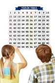 BUFFER® Matematik Öğreten Yüzlük Tablo Duvarda İz Bırakmaz Akıllı Kağıt Yapışkansız Statik  60x60 cm - 8