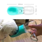 MERGEN STORE Taşınabilir Evcil Hayvan Suluğu Seyahat Kabı Kilitlenebilen Su Sızdırmaz Kap 350 ml - 5