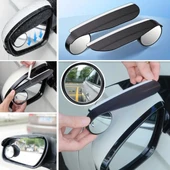 BUFFER® 2 Adet Kendinden Aynalı Karbon Fiber Görünümlü Araba Yan Ayna Yağmur Koruyucuları Yağmur & Kar Kalkanı Visörler thumbnail 1