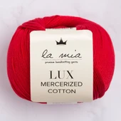 La Mia Lux Mercerized Cotton Kırmızı El Örgü İpi - 19 - 33745 - 1
