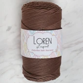 Loren Polyester Soft Macrame Kahverengi El Örgü İpi - LM032 - 34438 thumbnail 1