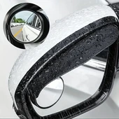 BUFFER® 2 Adet Kendinden Aynalı Karbon Fiber Görünümlü Araba Yan Ayna Yağmur Koruyucuları Yağmur & Kar Kalkanı Visörler thumbnail 2