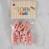 Loren Crafts pembe 8 li çoban düğmesi - 72 - 1