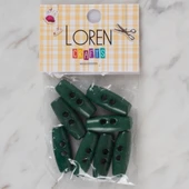 Loren Crafts yeşil 8 li çoban düğmesi - 64 thumbnail 1