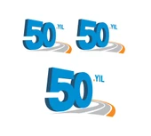 Ford Transit Connect 50. Yıl Yazı Etiket Çıkartma Takımı Yanlar Ve Arka 3 Adet - 1