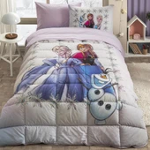 Özdilek Tek Kişilik Lisanslı Ranforce Uyku Seti Dsny Frozen Frosted Lila - 1