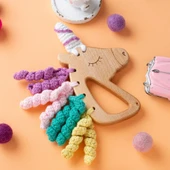 Hobi Baby Ceylan Figürlü Organik Ahşap Diş Kaşıyıc thumbnail 2