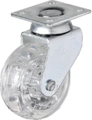 Hts 325 - 50x20 mm Şeffaf Makaralı Tablalı Teker 4 Adet - 1