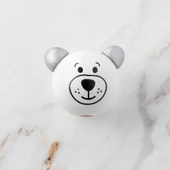 Loren 1 Adet Kulağı Gri Ayı Figürlü Ahşap Boncuk thumbnail 1