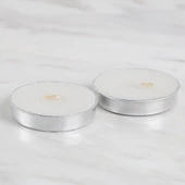 Loren 2'li Tealight Mum Beyaz - 1