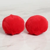 Loren 1 Çift Ayakkabı Ponponu Kırmızı - 1