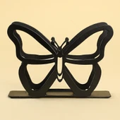 Loren Home Kelebek Siyah Metal Peçetelik - 3