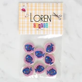Loren Crafts 8'li Balık Düğme - 1163 thumbnail 1
