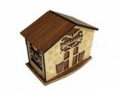 Money Bank Ahşap Tip Box Bahşiş Kutusu Kumbara - 2