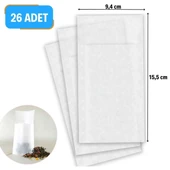 MERGEN STORE 26 Adet Pratik Kullan At Çay,Bitki Çayı,Filtre Kahve Demleme Poşeti Süzgeci - 5