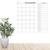 MERGEN STORE Aylık Planlayıcı Manyetik Duvar Stickerı Takvim Plan Çizelgesi - 5