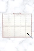 MERGEN STORE Şeffaf Kendiliğinden Yapışkanlı Kalemli Haftalık Planlayıcı 40cm-50cm - 4