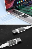 MERGEN STORE Apple 15/15 Pro Type-C to Type-C Hasır Örgü Hızlı Şarj Kablosu (1m) - 7