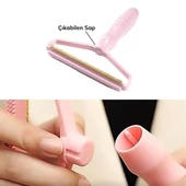 MERGEN STORE Çift Taraflı Elbise Kazak Plastik Kumaş Tüy Alma ve Tiftik Temizleyici Toplayıcı Taşınabilir - 6