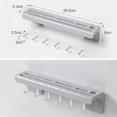 MERGEN STORE Pratik Çoklu Bıçak Askısı Mutfak Bıçak Düzenleyici Organizer Dayanıklı Bıçaklık - 4