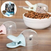 MERGEN STORE Ördek Tasarımlı Mandallı Tazelik Koruyan Ölçekli Kuru Mama Kaşığı Mama Ölçeği - 5