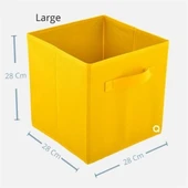 MERGEN STORE Çok Amaçlı Kullanım Dekoratif Dolap İçi Düzenleyici Organizer Katlanabilir Kutu - 5