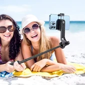 MERGEN STORE Fotoğraf Makinası ve Telefon Takılabilen 2si 1 Arada 2.2m Uzayan Selfie Çubuğu Kumandalı Tripod - 2