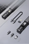 MERGEN STORE Cep Tipi 60W Bas Aç Type-C,İphone Şarj,Micro USB Hızlı Şarj Data Kablo Seti - 6